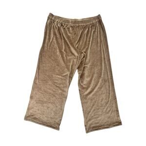 SKIMS Soft Velour Track Wide Leg Pant Lounge Honey Plus Women's Size 4X